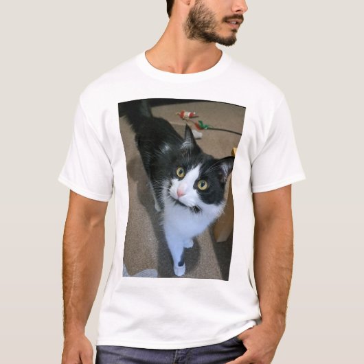 T-shirt homme mignon chat (Devant)