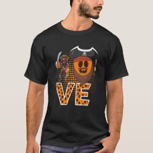 T-shirt Homme Mignon Citrouille Pirate Avec Expression Ado
