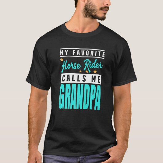 T-Shirt Homme Mon Cavalier Préféré M'appelle Papi (Devant)