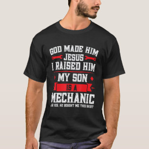 T-shirt Homme Mon Fils Est Un Mécanicien Mécanicien Papa 1