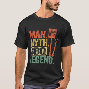 T-shirt Homme Mythe Bbq Légende Barbecue Grill Papa Grillf