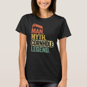 T-shirt Homme Mythe Cornhole Légende Papa Corn Hole Papa