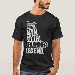 T-shirt Homme Mythe Drummer Légende Drums Hommes Da Vintag