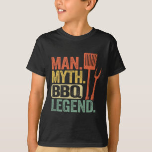 T-shirt Homme Mythe Légende BBQ Barbecue Grill Papa Grillf