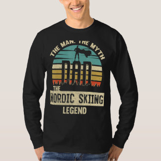 T-shirt Homme Mythe Légende Papa Ski nordique Ski Extraord