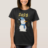 T-shirt Homme neige Bonjour Nouvel An 2023 Adieu 2022 Happ (Devant)