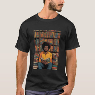 T-shirt Homme noir lisant un livre Histoire littéraire noi