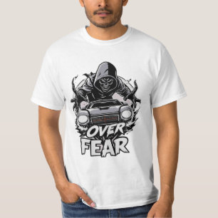 T-shirt Homme Over Fear Racing Car Grim Reaper