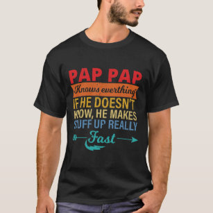 T-shirt Homme Pap Pap Tout savoir Grand-père père