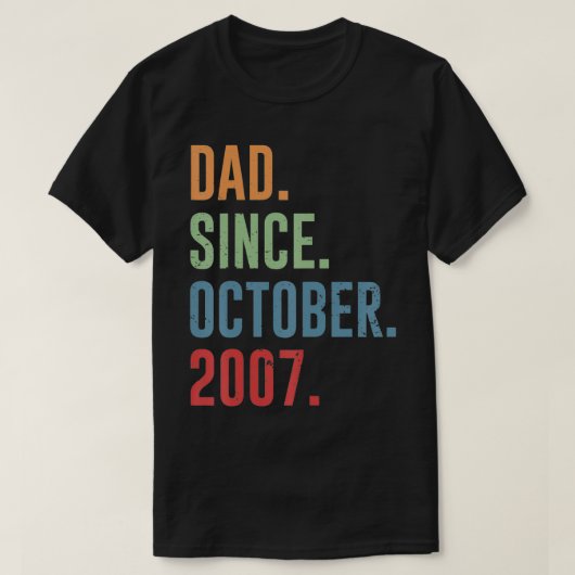 T-shirt Homme Papa depuis Octobre 2007 (Design devant)