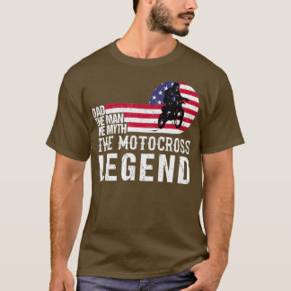T-shirt Homme Papa L'Homme Le Mythe Motocross Amateur cade