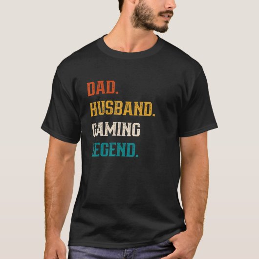 T-shirt Homme Papa Mari Jeu Légende Vidéo Jeu Lover (Devant)