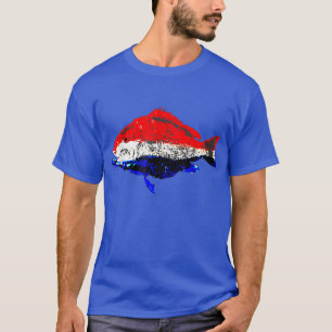 T-shirt Homme Patriotique Pêcheur papa Pêcheur grand-père