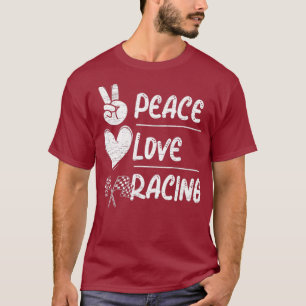 T-shirt Homme Peace Love Racing Bracket Racing Drag