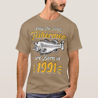 T-shirt Homme Pêcheur 30e Anniversaire Funny Pêche Vintag
