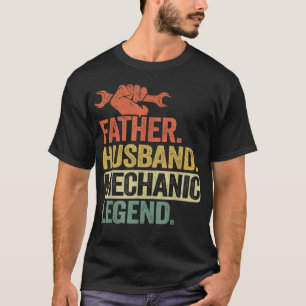 T-shirt Homme Père Mari Mécanique Légende Voiture Vintage