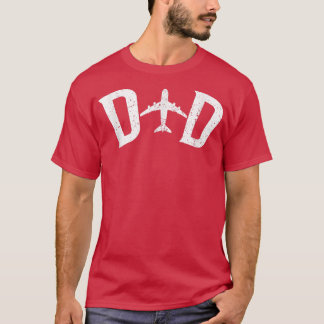 T-shirt Homme Pilote Papa Avion Couple Famille Père Match