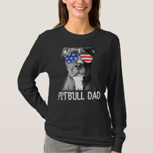T-shirt Homme Pitbull Papa américain Drapeau Patriotique C