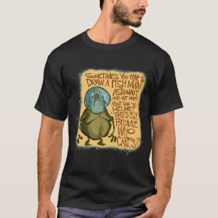T-shirt Homme Poisson Astronaute