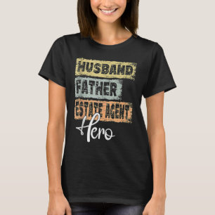 T-shirt Homme Profession père héros père père Estate Agent