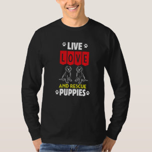 T-shirt Homme Puppy Adoption Live Amour Et Secourir Chiens