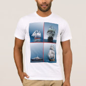 T-shirt homme quatre navires (Devant)