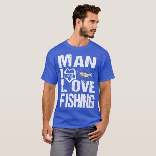 T-shirt Homme que j'aime la pêche (Devant entier)