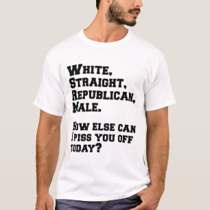 T-shirt Homme républicain droit blanc