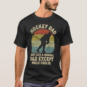 T-shirt Homme Retro Hockey Papa Comme Un Papa Normal Hocke