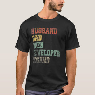 T-shirt Homme Retro Vintage mari papa Web développeur Lege