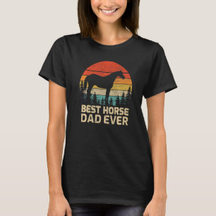 T-shirt Homme Rétro Vintage Meilleur Père de Cheval de Tou