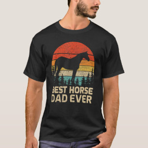 T-shirt Homme Rétro Vintage Meilleur Père de Cheval de Tou