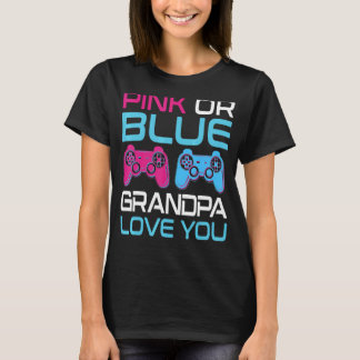 T-shirt Homme Rose Ou Bleu Genre Révéler Vidéo Jeu Grand-P