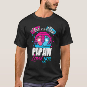 T-shirt Homme Rose Ou Bleu Papaw Aime Vous Révéler Baby Gi