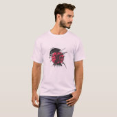 T-shirt homme samouraï rouge et noir (Devant entier)