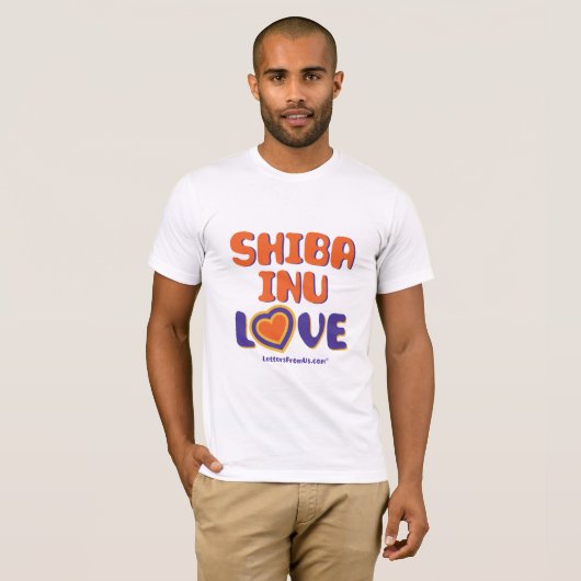 T-shirt Homme Shiba Inu Love (Devant entier)