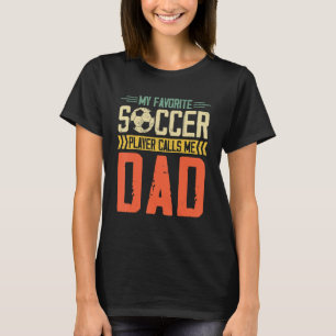 T-shirt Homme Soccer Papa Soccer Joueur et ventilateur Vin