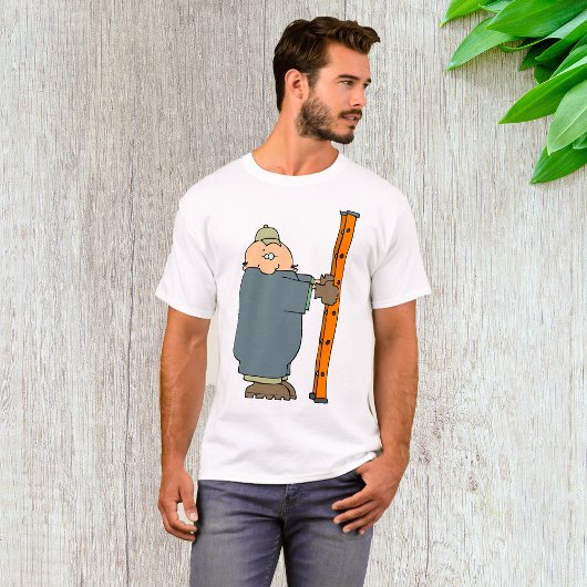 T-shirt Homme Tenant Une Échelle