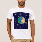 T-shirt Homme Terre Et Satellite (Devant)
