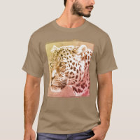 T-shirt homme Tête léopard Modèle moderne élégant
