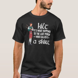 T-shirt Homme Traditionnel Kilt Portant Une Citation Pour