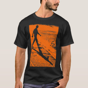 T-shirt Homme traversant une route - En orange