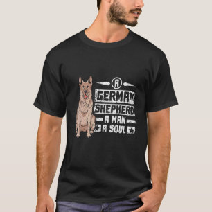 T-shirt Homme Un berger allemand un homme une âme