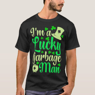 T-shirt Homme Un Éboueur Chanceux Collecte des Ordures St