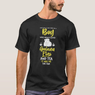 T-shirt Homme Un Garçon Qui Aime Le Thé Et Le Cochon De Gu