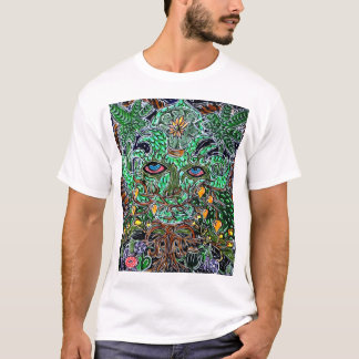 T-shirt homme vert psychédélique