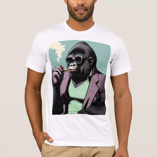 T-shirt Homme Vêtements, gorille portant des lunettes de s (Devant)