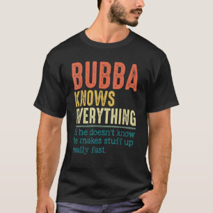 T-shirt Homme Vintage Bubba sait tout pour père