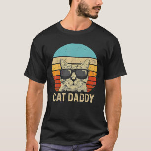T-shirt Homme Vintage Chat Papa Daddy Drôle Amoureux des c
