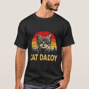 T-shirt Homme Vintage Chat Papa Fun Amoureux des chats Cad